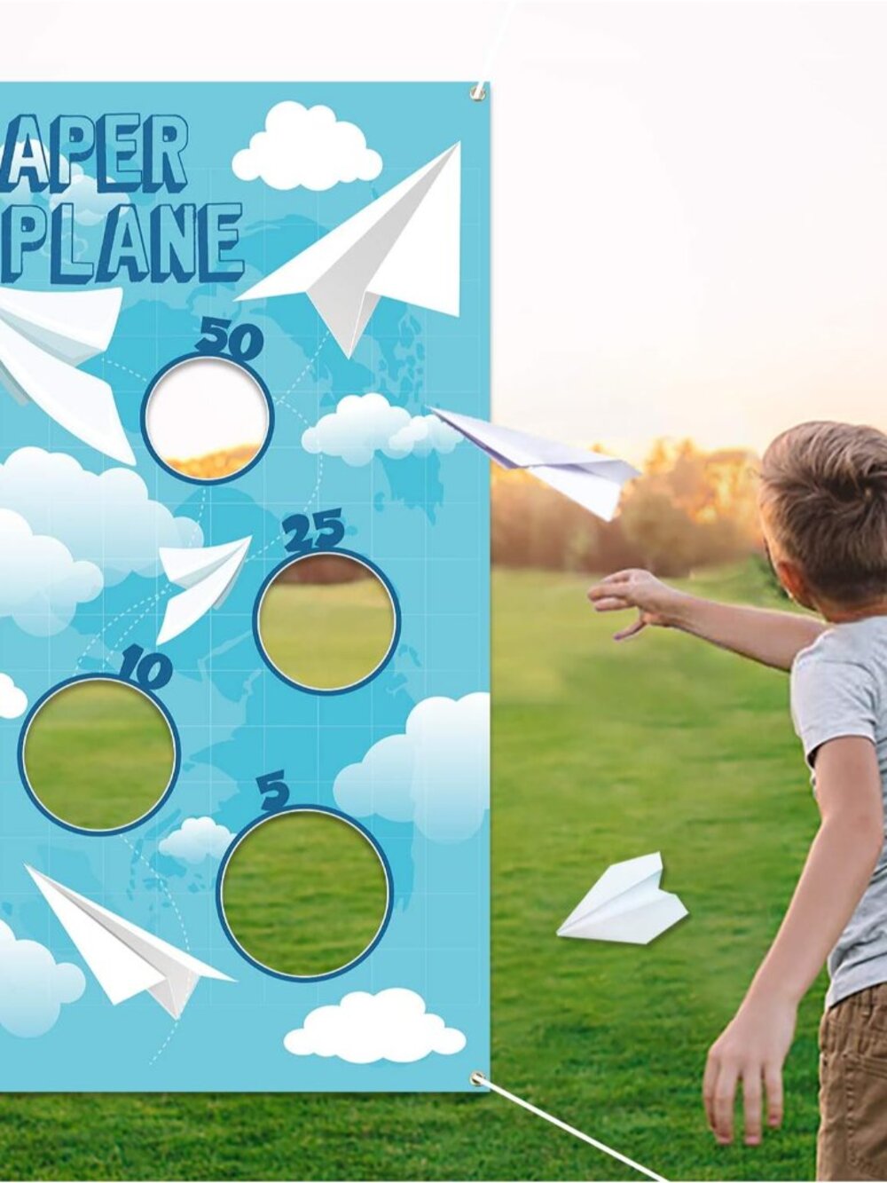 Banner, Throwing Target Banner for Glider Airplane, Fun Add-on Toys for Flying ,